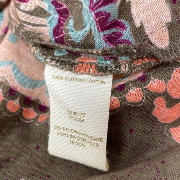 Free People Olive Green Floral Lace Trim Dress - Picture 5 of 7